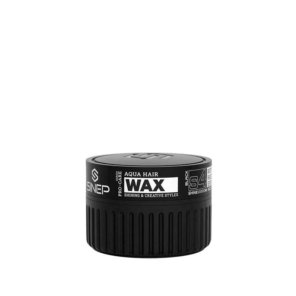 SINEP Aqua Hair Wax S4 Black 150ml – Extra Strong Hold with Matte Finish
