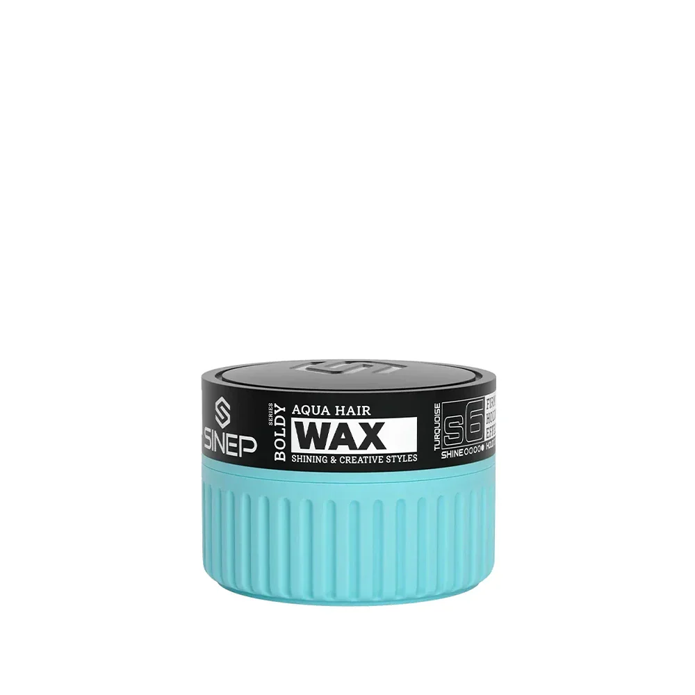 SINEP Aqua Hair Wax S6 Turquoise 150ml – Flexible Hold with Fresh Natural Shin